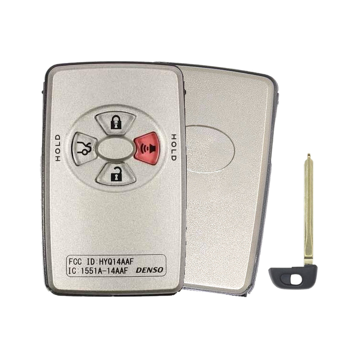 2005-2007 Toyota Avalon 4-Button Smart Key PN: 89904-07030 HYQ14AAF - Recase, no-logo shell with emergency key