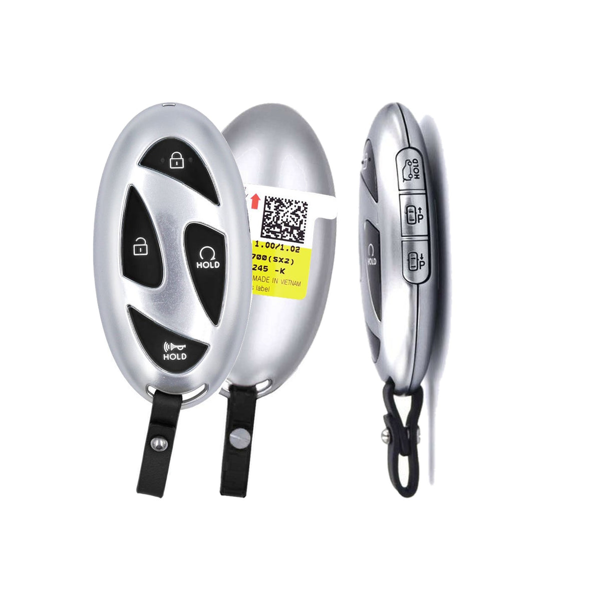 2023-2026 Hyundai Kona 7-Button Smart Key PN: 95440-BE700 TQ8-FOB-4F61M43 - Brand New, side buttons shown