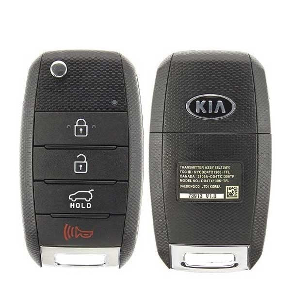 2014-2016 Kia Sportage / 4-Button Flip Key / PN: 95430-3W350 / NYODD4TX1306-TFL / OEM REFURB