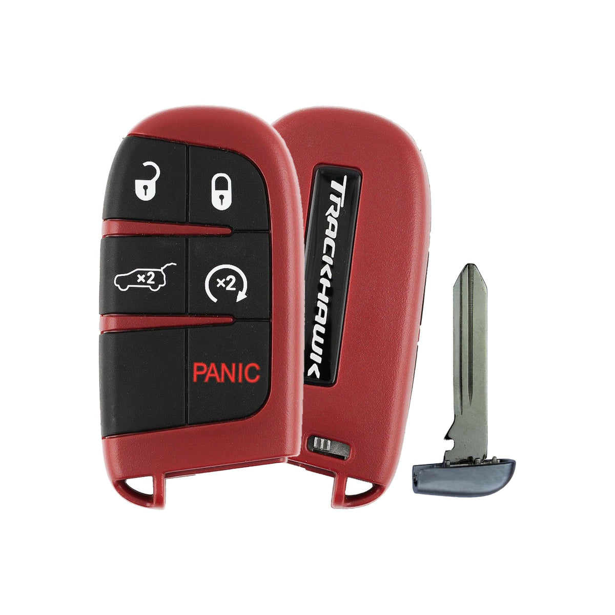 2018-2022 Jeep Grand Cherokee Trackhawk 5-Button Smart Key OEM - front, back and emergency key