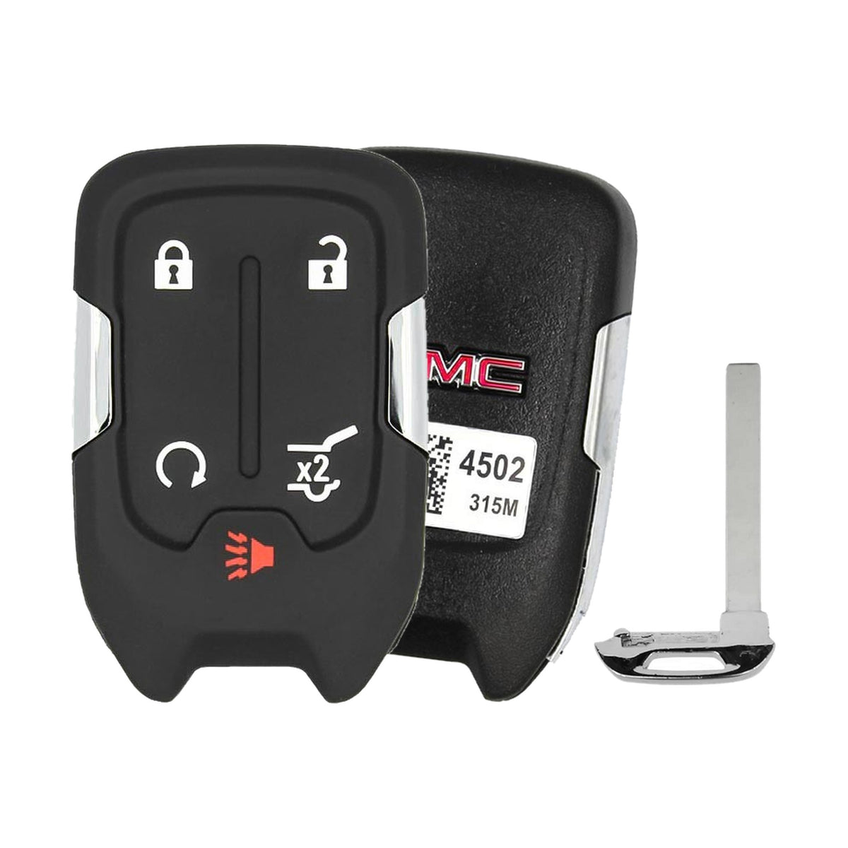 2018-2024 GMC Terrain Smart Key 5-Button Hatch Remote Start OEM - front, back and emergency key