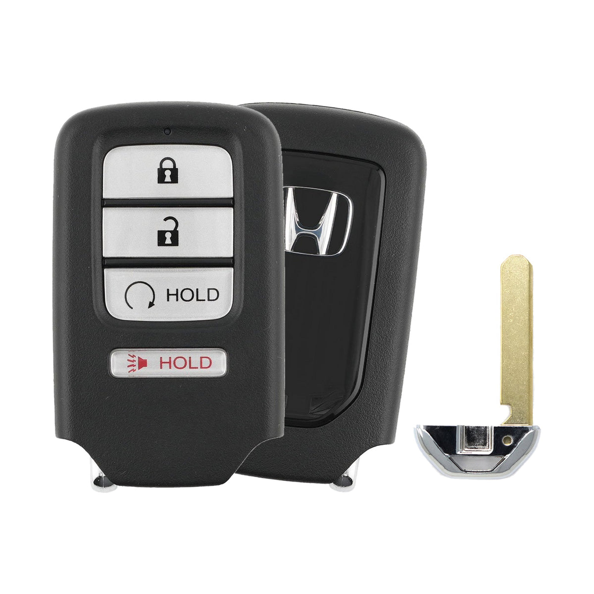 2020-2026 Honda Ridgeline 4-Button Smart Key OEM - front, back and emergency key