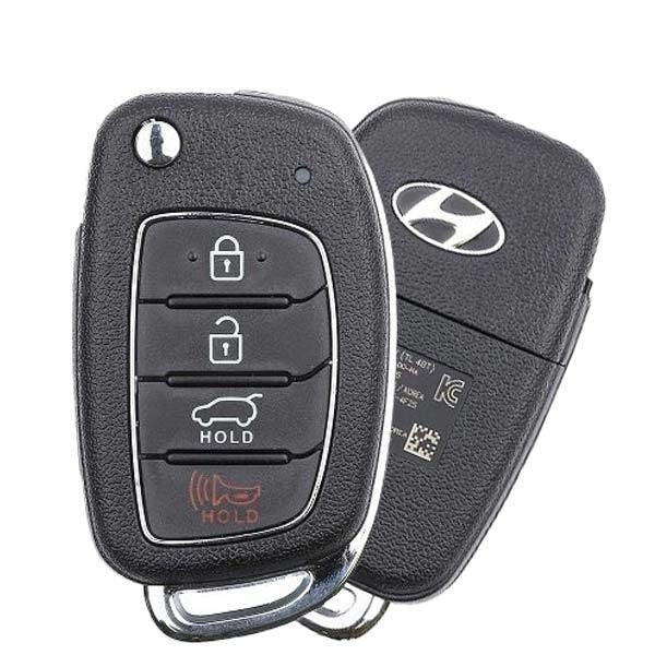 2013-2016 Hyundai Santa Fe / 4-Button Flip Key Remote / PN: 95430-4Z101 / TQ8-RKE-3F04 / HY18R / OEM REFURB