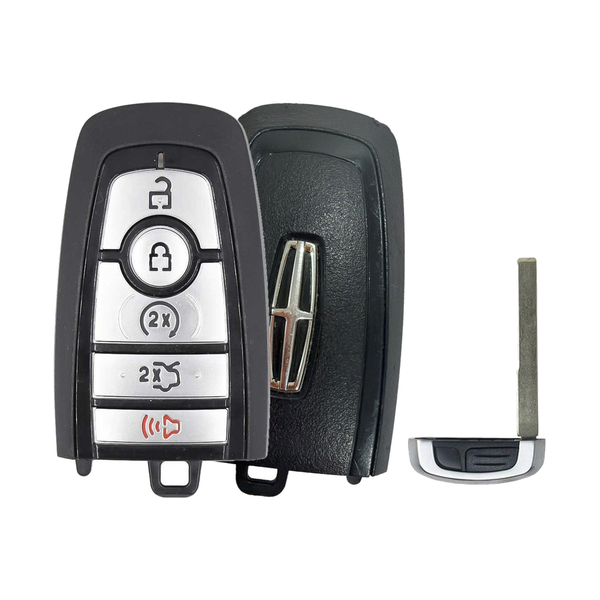 2017-2023 Ford 5-Button Smart Key PN: 5929500 PEPS M3N-A2C931426 902 MHz - front, back, side buttons and emergency key
