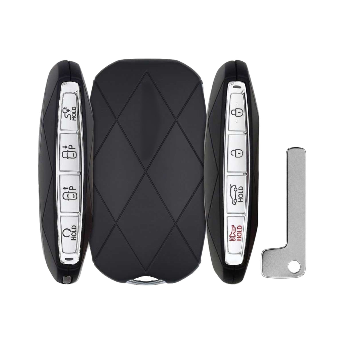 2023-2025 Genesis GV60 8-Button Smart Key PN: 95440-CU100 TQ8-FOB-4F53U - front, back, side buttons and emergency key