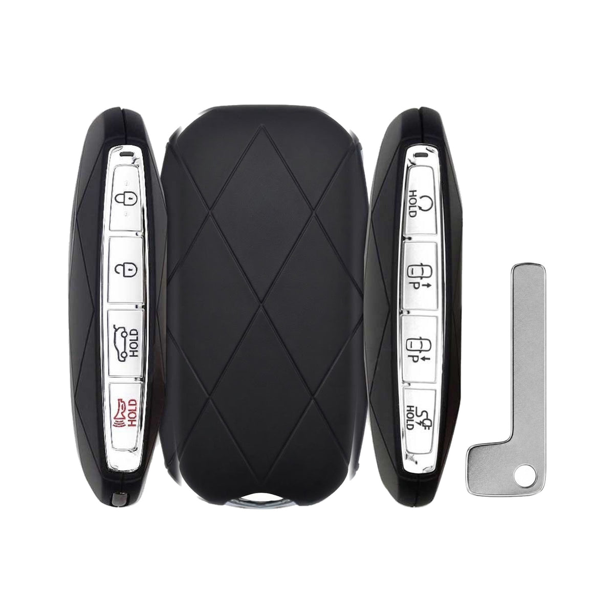2023-2025 Genesis GV60 8-Button Smart Key PN: 95440-CU300 TQ8-FOB-4F53M - front, back, side buttons and emergency key