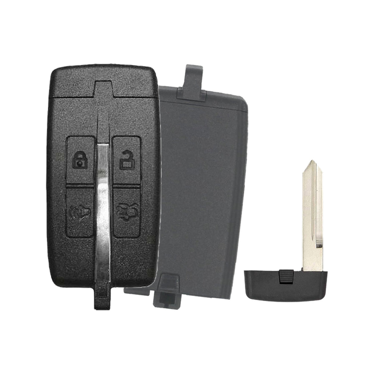2009-2012 Ford Taurus Lincoln MKS MKT 4-Button Smart Key PN: 5912477 M3N5WY8406 - Recase, no-logo shell with emergency key