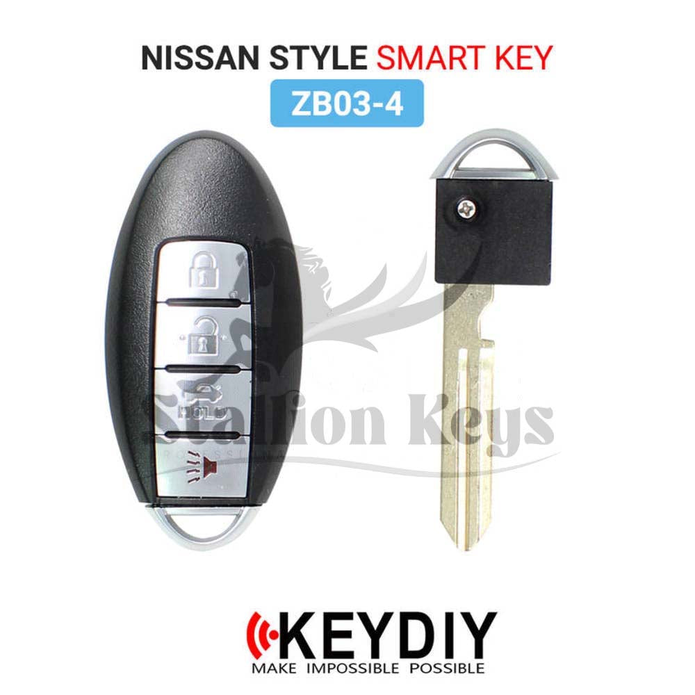 Keydiy - Universal Smart Remote Key 3+1 Buttons Nissan Type ZB03-4