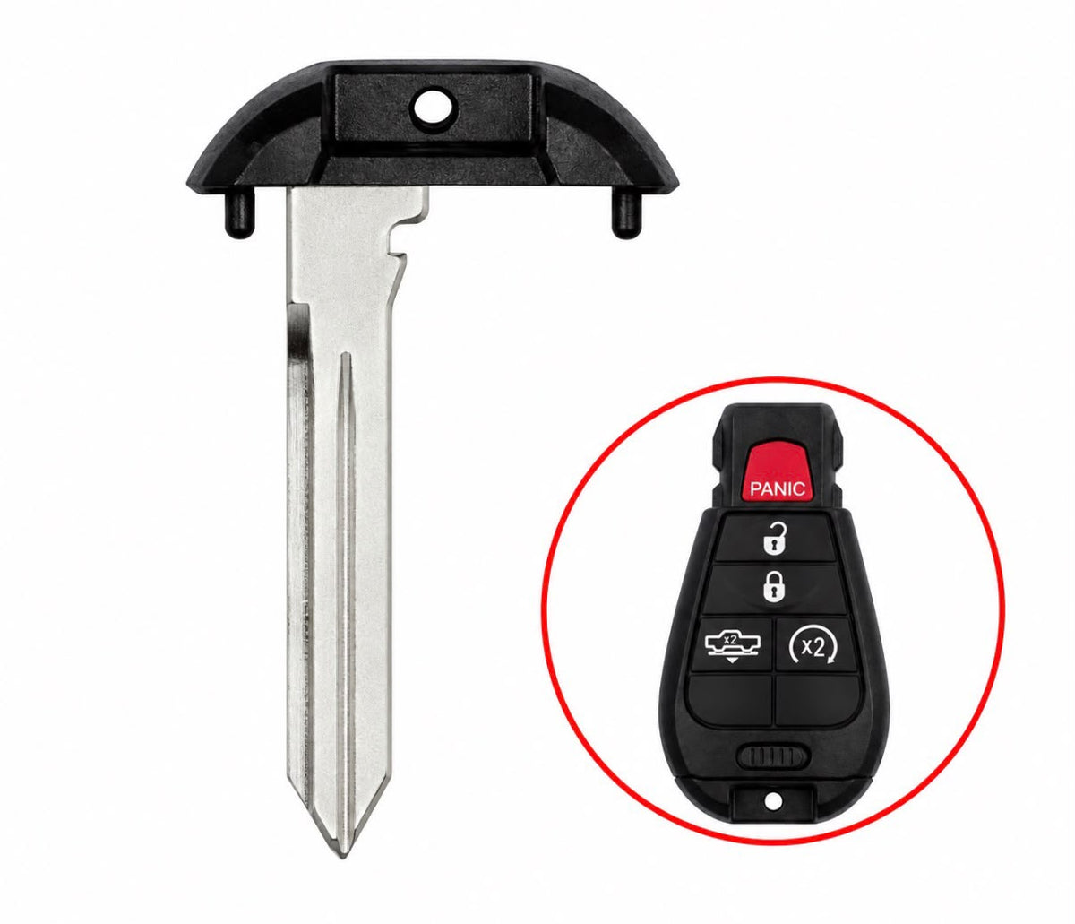 Premium Chrysler Dodge Jeep Fobik Remote Emergency Key Blade CY24