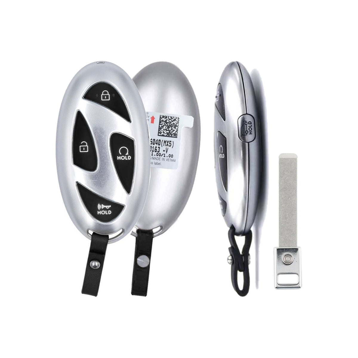 2023-2026 Hyundai Santa Fe 5-Button Smart Key PN: 95440-P6040 TQ8-FOB-4F61M43 - front, back, side buttons and emergency key