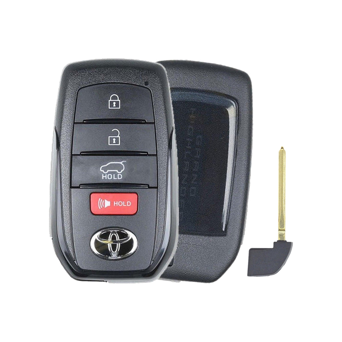 2024-2026 Toyota Highlander Grand Highlander 4-Button Smart Key PN: 8990H-0E330 HYQ14FBX 8A Chip - front, back and emergency key