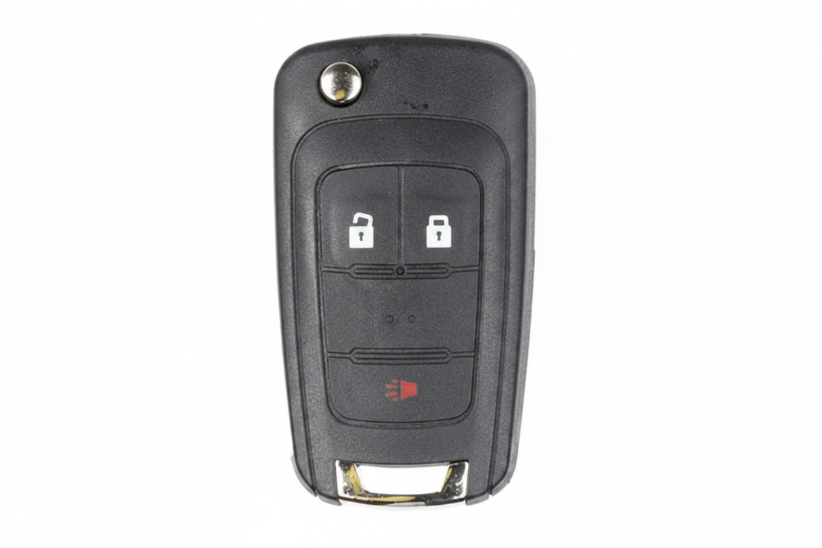 GM HU100 3-Button Flip Key Shell OHT01060512