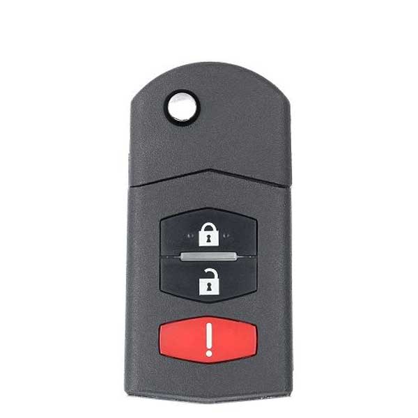 2006-2015 Mazda 2 / 3 / 5 / CX-7 / CX-9 / 3-Button Flip Key / PN: CC43-67-5RYC / BGBX1T478SKE125-01 / AFTERMARKET