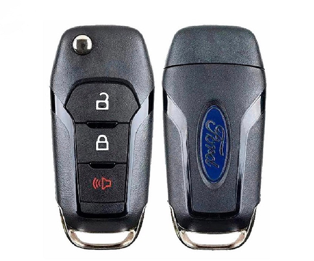 2015-2026 Ford | 3-Button Flip Key | PN: 164-R8130 | N5F-A08TAA | 128 BIT | 315 MHz | OEM Recase - No Logo
