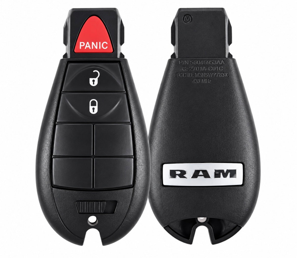 2009-2012 Dodge Ram | 3 or 4-Button Fobik | PN: 68044908AA | M3N5WY783X | IYZ-C01C | OEM Refurb