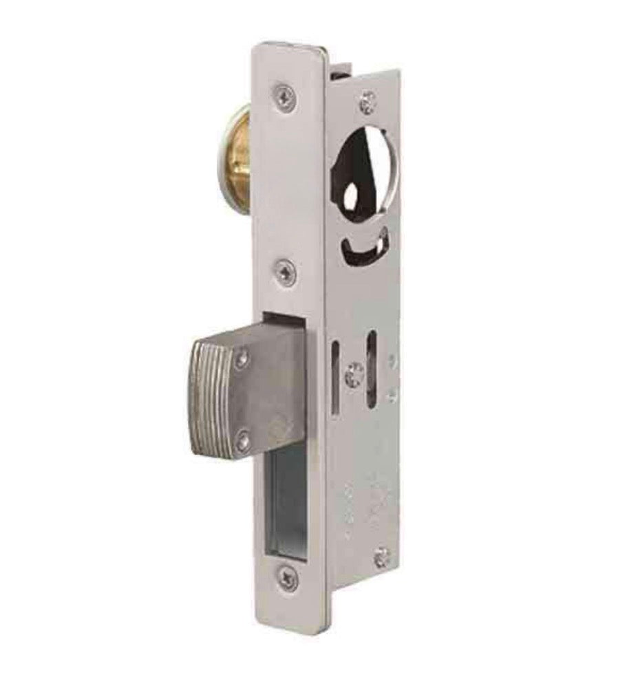 Maxtek - MS Deadlock - MS1851S - 31/32" / 1-1/8" / 1-1/2" 1Backset - ANSI Size - Straight Bolt - Radial Faceplate - Aluminum - Metal Door