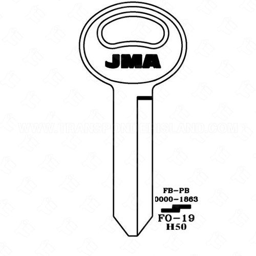 JMA Ford 5 Cut H50 Metal Key Blank