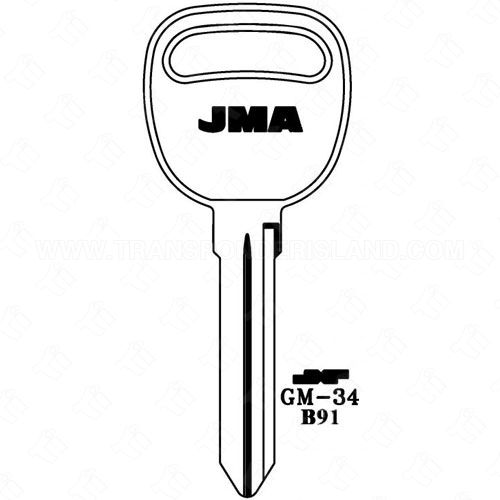 JMA GM B91 Metal Key Blank