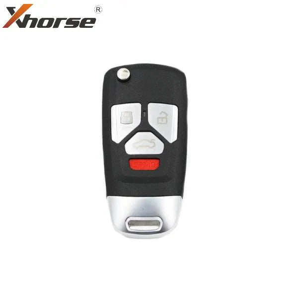 Xhorse - XKAU22EN / VVDI VVDI2 Wireless Flip Remote Key 3+1 Button Audi Style / Without Transponder / 2nd Gen