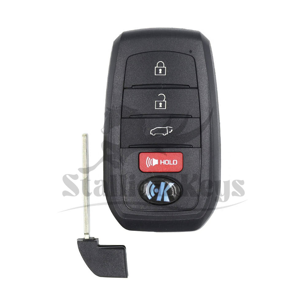 Keydiy - TB01-04 Toyota Lexus Universal Smart Remote Key 3+1 Buttons With 8A Transponder