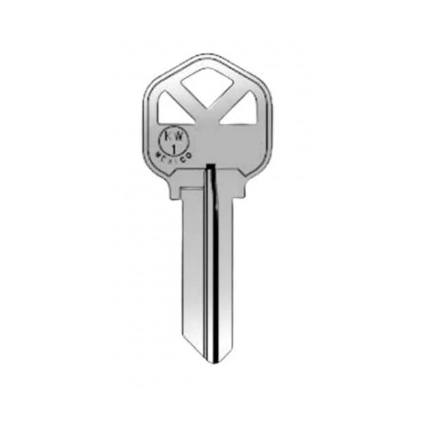 JMA Kwikset KW1 Nickel Finish Key Blank