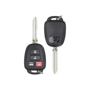 2014-2019 Toyota Camry  Corolla  4-Button Remote Head Key  PN: 89070-06421  HYQ12BDM  HYQ12BEL  H Chip - Recase, no-logo shell