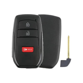 2024-2026 Toyota Prius  3-Button Smart Key  PN: 8990H-47240  HYQ14FBW  4A Chip - Recase, no-logo shell with emergency key