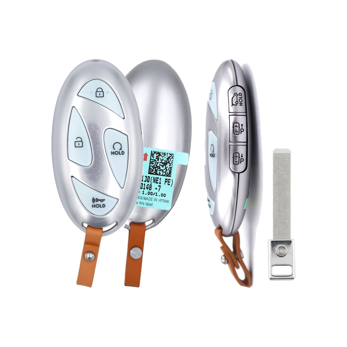 2024-2026 Hyundai Ioniq 5  7-Button Smart Key  PN: 95440-GI130  TQ8-FOB-4FA2U44 - front, back, side buttons and emergency key