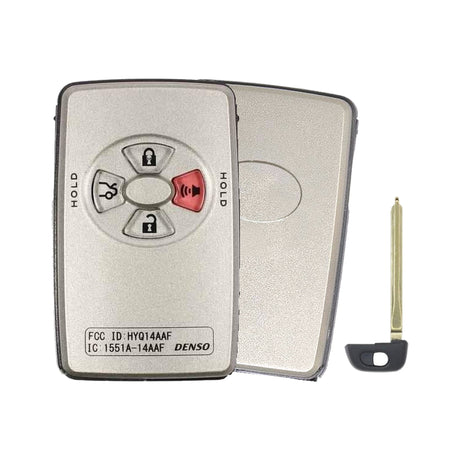 2005-2007 Toyota Avalon  4-Button Smart Key  PN: 89904-07030  HYQ14AAF - Recase, no-logo shell with emergency key