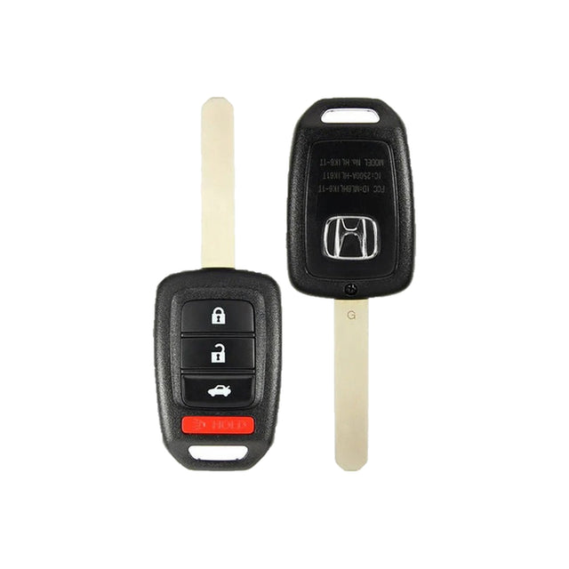2013-2015 Honda Accord  Civic  4-Button Remote Head Key  MLBHLIK6-1T  315 MHz - front and back