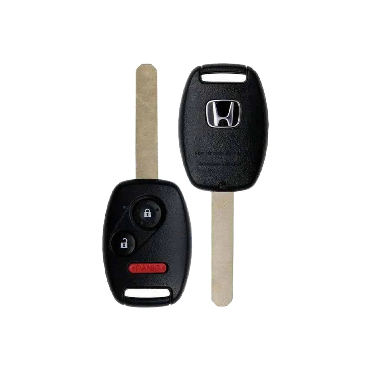 2007-2015 Honda Accord Crosstour  FIT  CR-V  CR-Z  HR-V  3-Button Remote Head Key  MLBHLIK-1T - Brand New, front and back