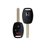 2007-2015 Honda Accord Crosstour  FIT  CR-V  CR-Z  HR-V  3-Button Remote Head Key  MLBHLIK-1T - front and back