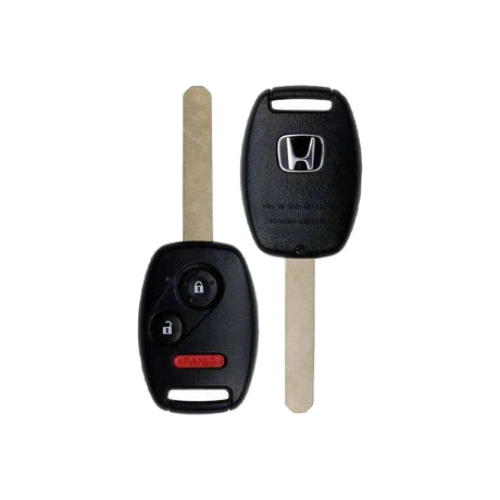 2007-2015 Honda Accord Crosstour  FIT  CR-V  CR-Z  HR-V  3-Button Remote Head Key  MLBHLIK-1T - front and back