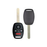 2008-2012 Honda Accord 4-Button Remote Head Key  PN: 35118-TA0-A04  KR55WK49308 - Recase, no-logo shell