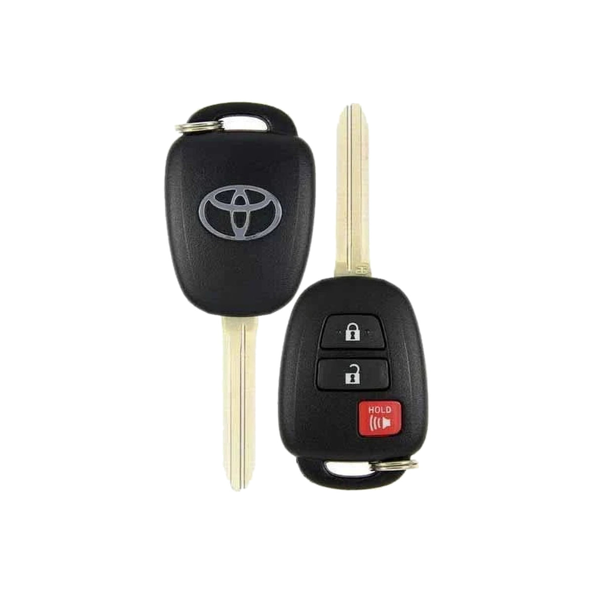2013-2023 Toyota 4Runner  RAV4  Prius C  3-Button Remote Head Key  PN: 89070-42D30  HYQ12BDM  H Chip - front and back