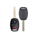 2006-2017 Honda Civic  Odyssey  3-Button Remote Head Key  PN: 35111-SVA-305  N5F-S0084A - Recase, no-logo shell