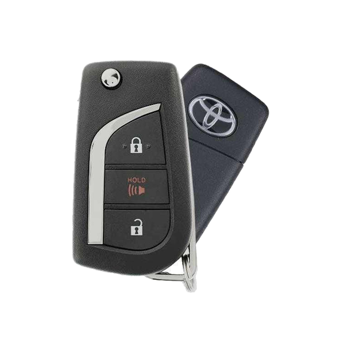 2018-2020 Toyota C-HR  3-Button Remote Key  PN: 89070-F4080  MOZB97TZ  H Chip - Brand New, side buttons shown