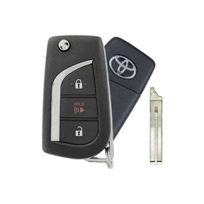 2018-2020 Toyota C-HR  3-Button Remote Key  PN: 89070-F4080  MOZB97TZ  H Chip - front, back, side buttons and emergency key