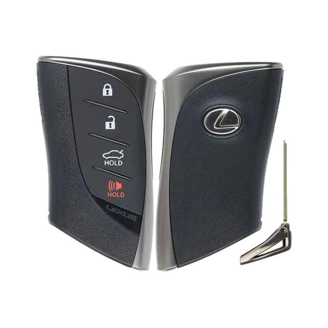 2020-2025 Lexus ES  LS  Smart Key 4-Button Trunk  PN: 8990H-06021  HYQ14FBZ  Board 3410 Locked - front, back and emergency key