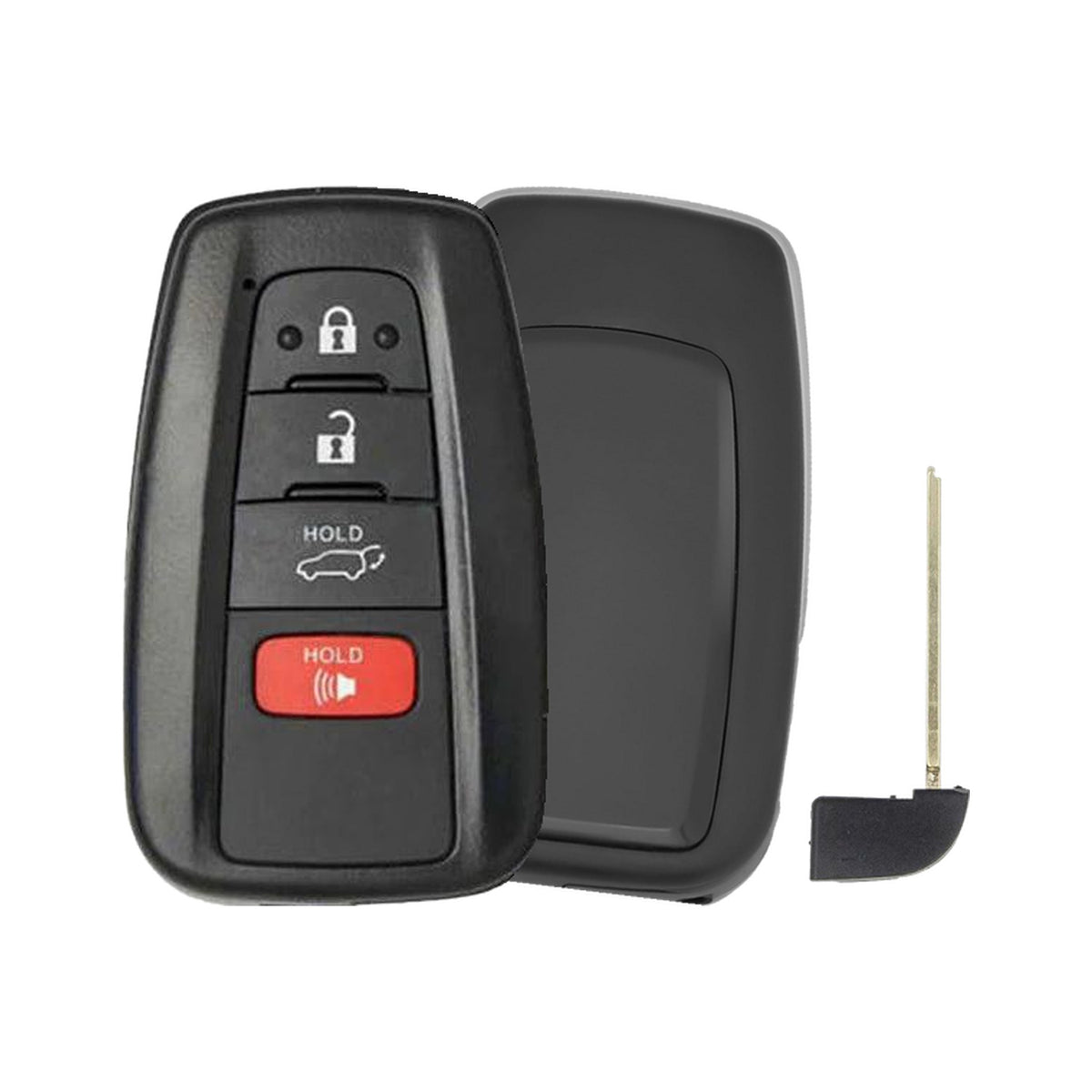 2020-2023 Toyota Highlander  4-Button Smart Key  PN: 8990H-0E370  8990H-0E020  0351  HYQ14FBC  HYQ14FLA Locked - Recase, no-logo shell with emergency key