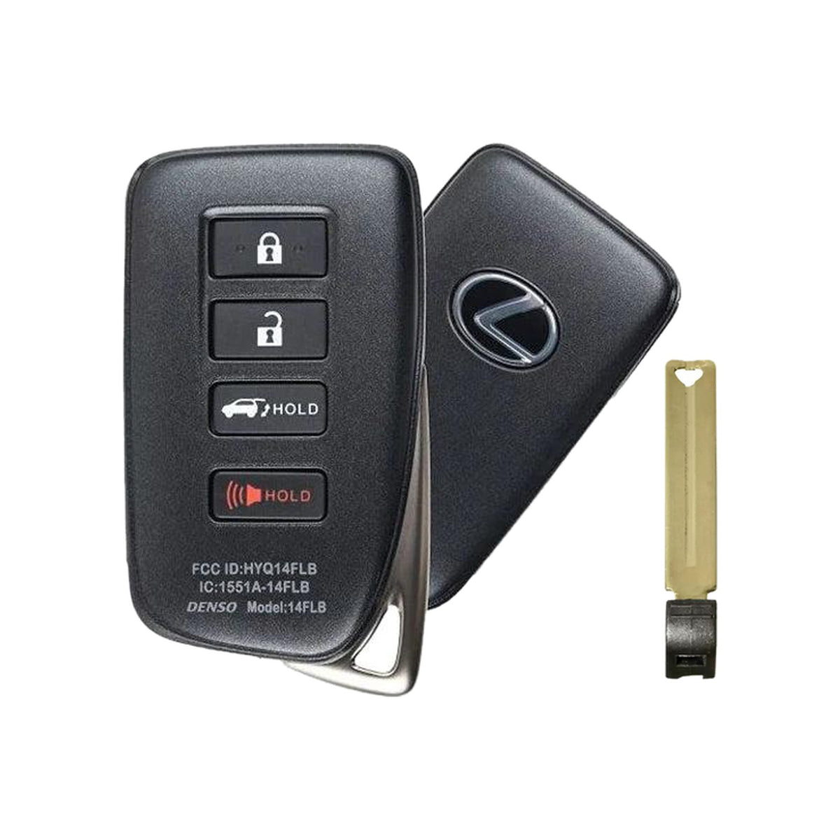 2021-2022 Lexus RX350  RX450H  4-Button Smart Key  PN: 8990H-0E290  HYQ14FLB Locked - front, back and emergency key