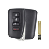 2021-2022 Lexus RX350  RX450H  4-Button Smart Key  PN: 8990H-0E290  HYQ14FLB Locked - Recase, no-logo shell with emergency key