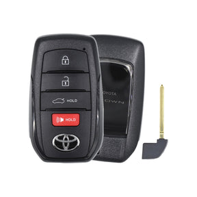 2023-2026 Toyota Crown  4-Button Smart Key  PN: 8990H-30190  HYQ14FBX  8A Chip Locked - front, back and emergency key