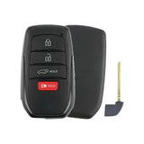 2025-2026 Toyota 4Runner 4-Button Smart Key  PN: 8990H-35040  HYQ14FBX  8A Chip Locked - Recase, no-logo shell with emergency key