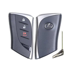2018-2020 Lexus UX  3-Button Smart Key  PIN: 8990H-76010  HYQ14FBF Locked - front, back and emergency key