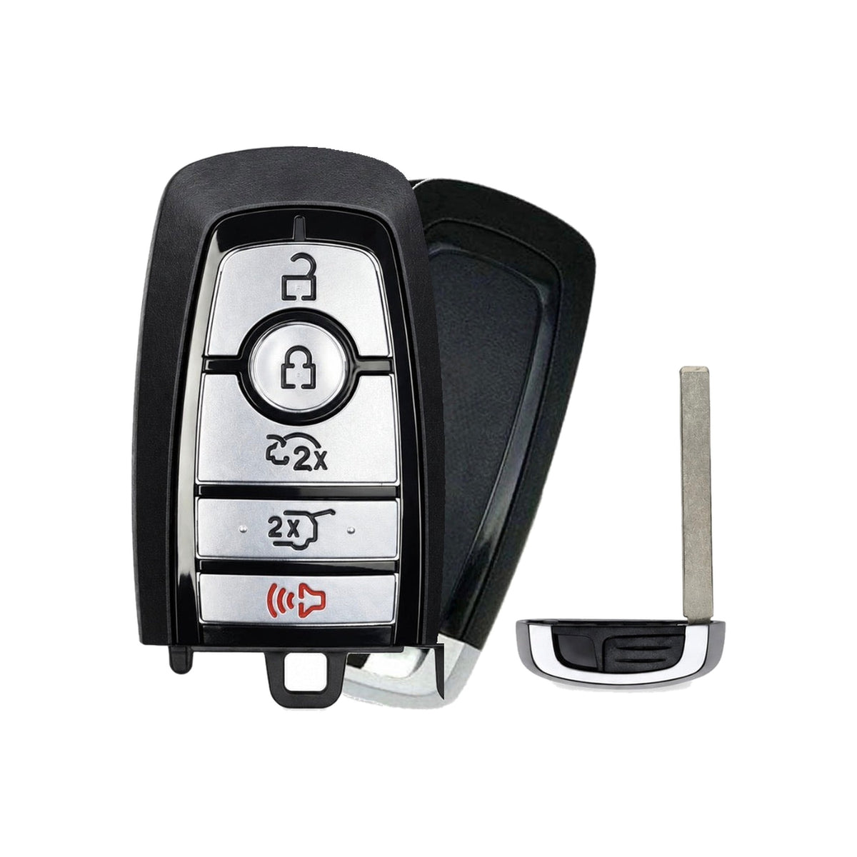 2023-2026 Ford Mustang Mach E  5-Button Smart Key  M3N-A3C108397  PN: 164-R8420  434 MHz - Recase, no-logo shell with emergency key
