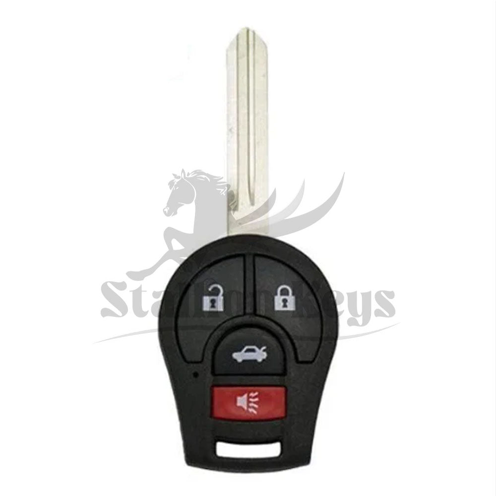 2003-2019 Nissan Sentra / Versa / 4-Button Remote Head Key / CWTWB1U751 / NON-TRANSPONDER / AFTERMARKET