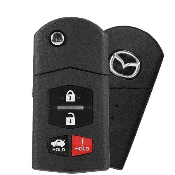 2006-2015 Mazda 2 / 3 / 5 / CX-7 / CX-9 / 3 or 4 - Buttons Flip Key / PN: CC43-67-5RYC / BGBX1T478SKE125-01 / OEM REFURB