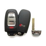2008-2016 Audi 4-Button Smart Key Comfort Access - Audi RS Logo - Refurbished