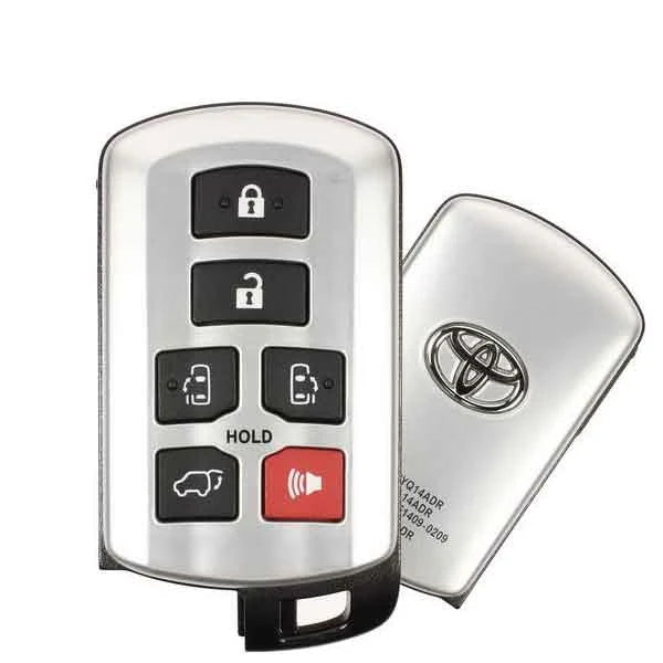 2011-2020 Toyota Sienna / 6-Button Smart Key / PN: 89904 08010 / HYQ14ADR / OEM RECASE - NO LOGO